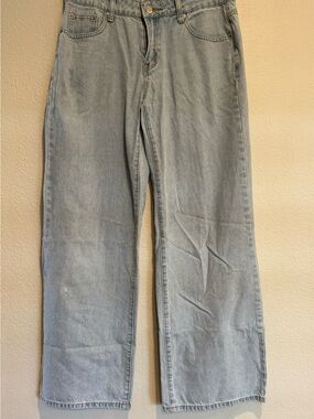 Edikted Raelynn Light Blue Wide-Leg Baggy Jeans size small Low Rise